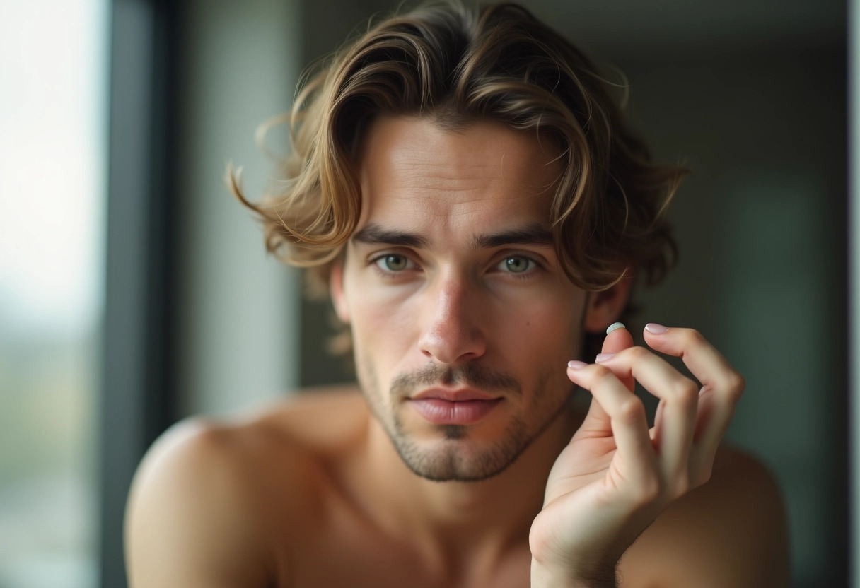 coupe de cheveux mi-longue dégradée homme